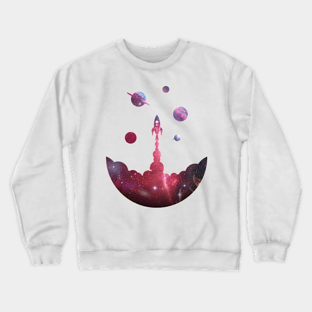 Space Explorer Crewneck Sweatshirt by darthdaloon